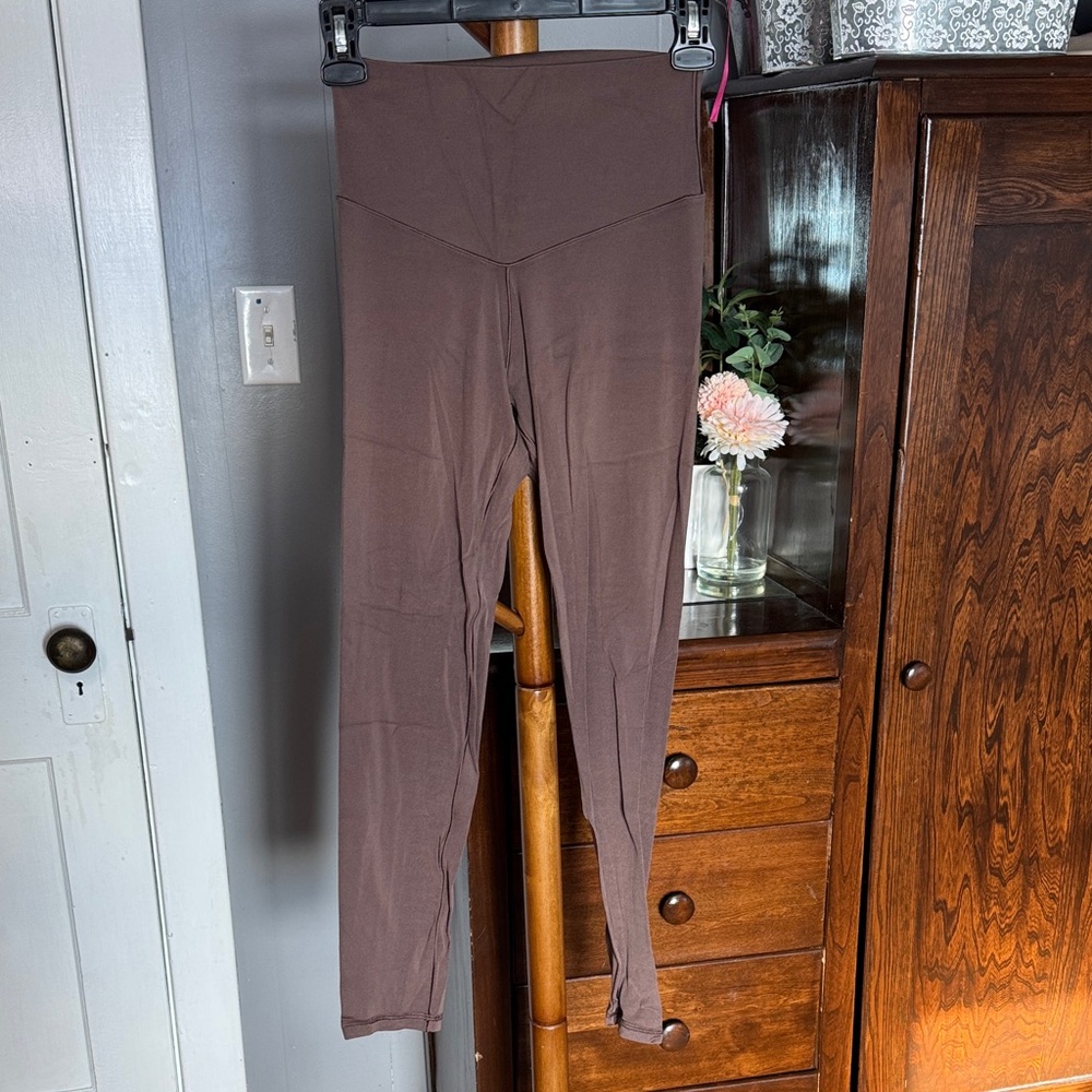 🤎 Aerie Offline Real Me High-Waisted Leggings — Brown — Size Small